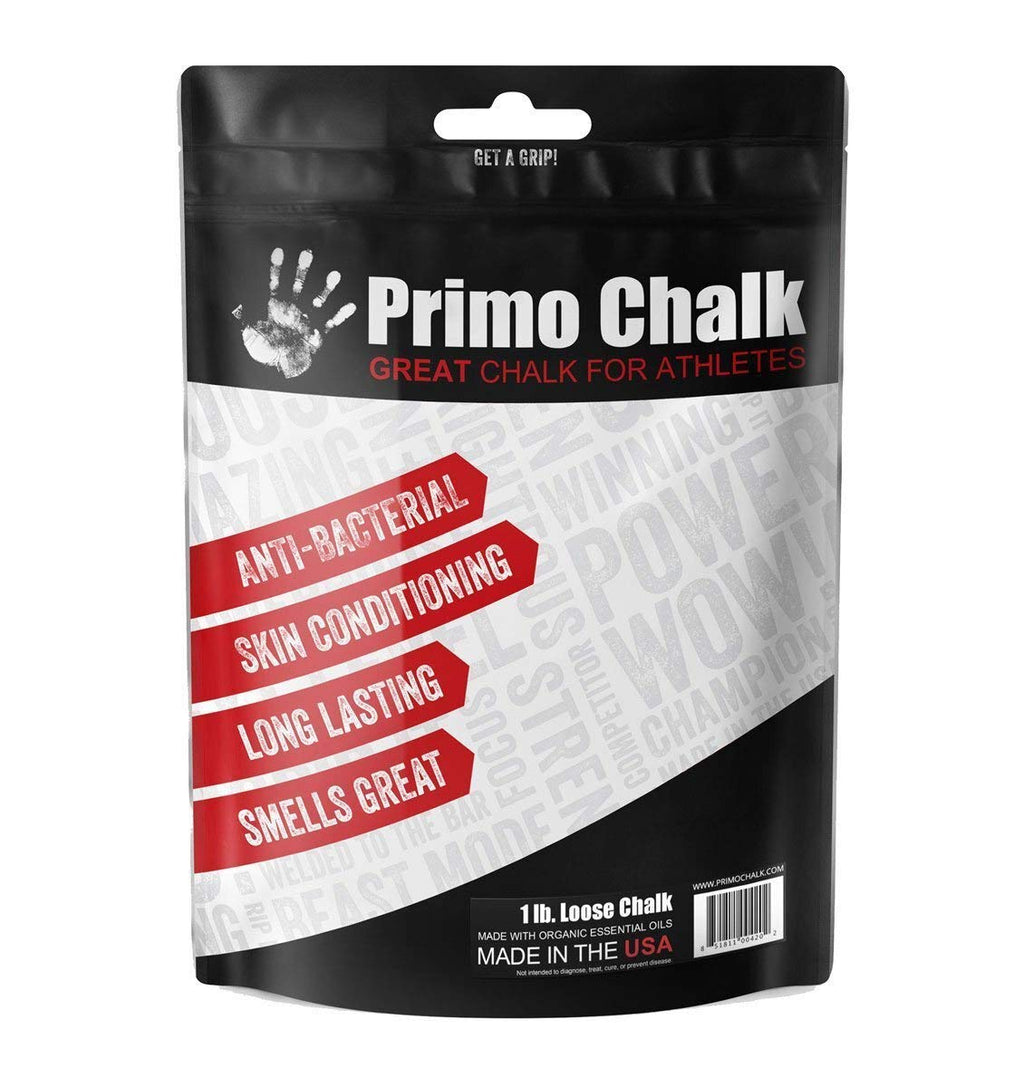 Primo Chalk - 1LBS Pound Bag w/ Magnesium Carbonate for unrivaled Moisture Absorption - Fewer Applications Needed for Improved Focus on Weightlifting, Crossfit, Gymnastics, Rock Climbing, Gym - BeesActive Australia