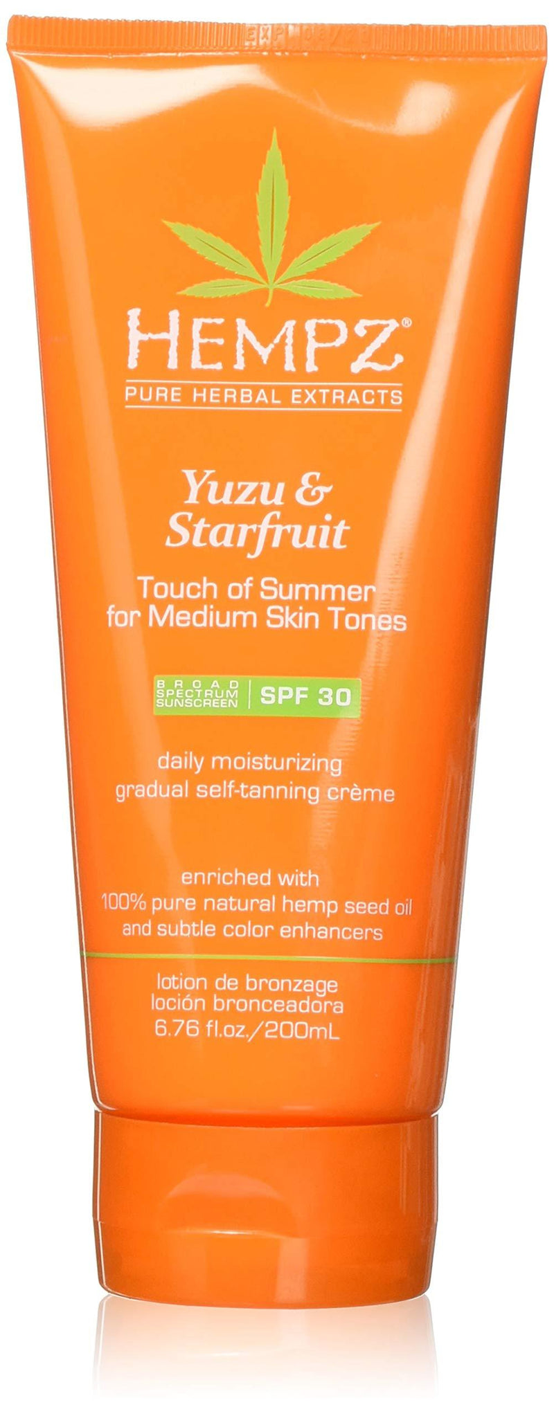 Hempz Yuzu & Starfruit Touch Of Summer Moisturizing Gradual Self-tanning Creme, 6.76 Oz, 6.76 Oz For Medium Skin - BeesActive Australia