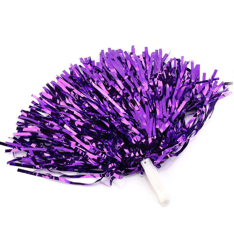 [AUSTRALIA] - Vbestlife Cheerleading Poms 12 pcs Pompoms Cheer Costume Accessory for Party Dance Sports Purple 
