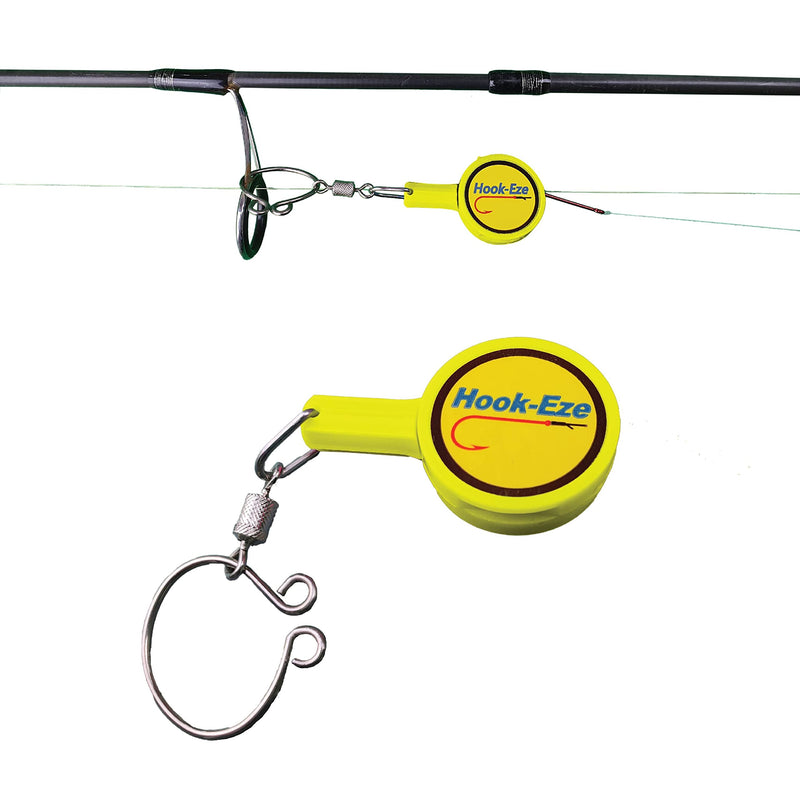 HOOK-EZE Fishing Gear Knot Tying Tool - Cover Fishing Hooks While Tying Strong Fishing Knots. Quick Knot Tool is Easy to Use, Great Fishing Accessories for Every Tackle Box. Suitable for All Ages Yellow - BeesActive Australia