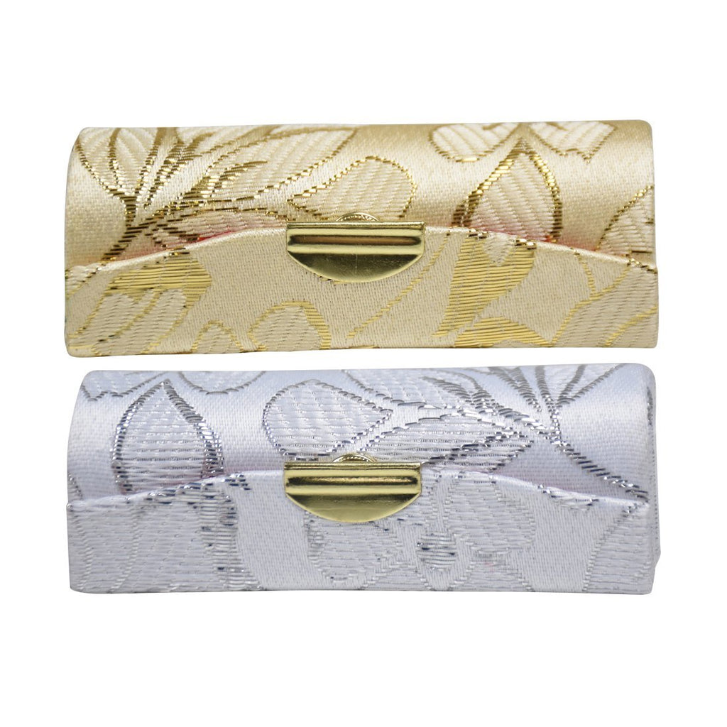 Elegant Ladies Lipstick Case with Mirror Purse Lip Stick Holder - Set of 2 Gold and Silver - BeesActive Australia