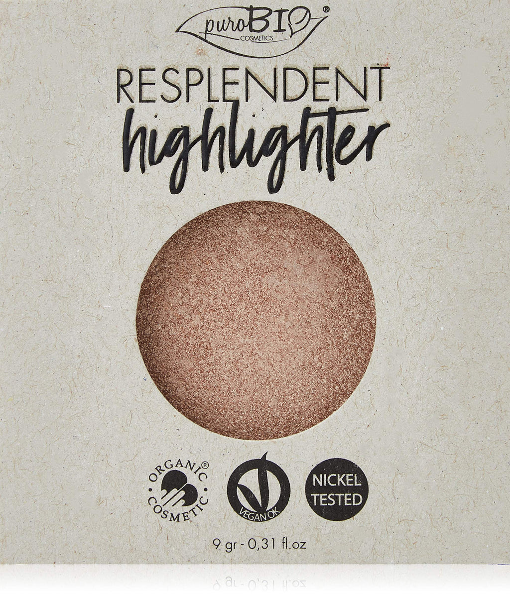 PuroBIO Certified ORGANIC High-pigmented and Long-Lasting Highlighter 01 Champagne Refill ORGANIC.NICKEL TESTED. CRUELTY FREE. MADE IN ITALY 3.5g - BeesActive Australia