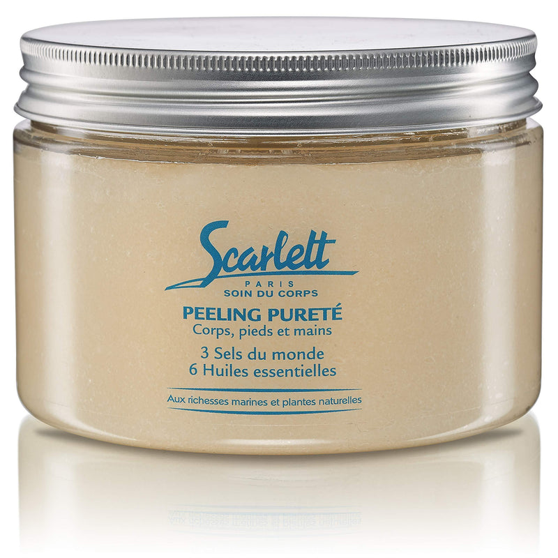 SCARLETT PARIS Purifying Body, Hand and Foot Scrub, Dead Skin Remover for Soft Skin, Dead Sea and Himalayan Salt Scrub, All Natural Skincare Product (21.16 Oz) - BeesActive Australia