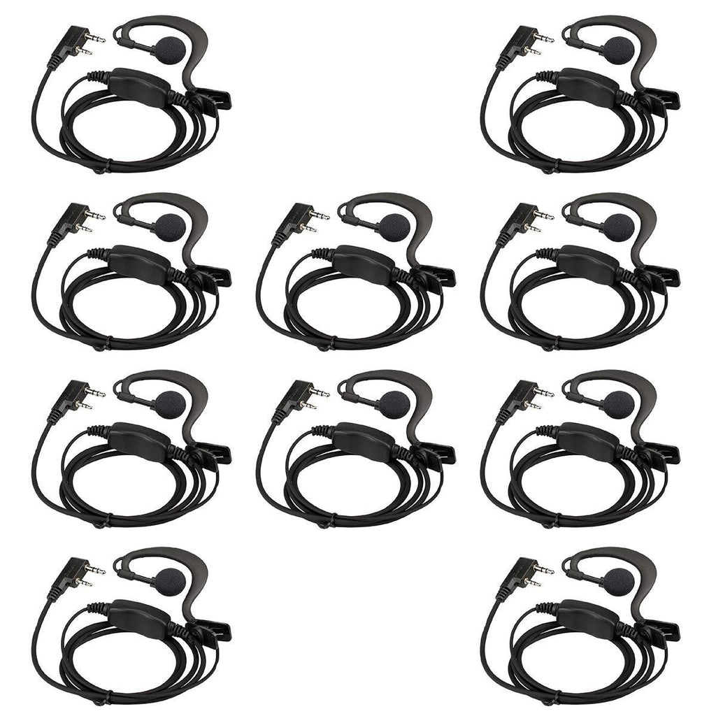 [AUSTRALIA] - Case of 10,Retevis Two Way Radio Earpiece with Mic Single Wire Earhook Headset for Baofeng BF-888S UV-5R Retevis H-777 RT22 Arcshell AR-5 Walkie Talkies 