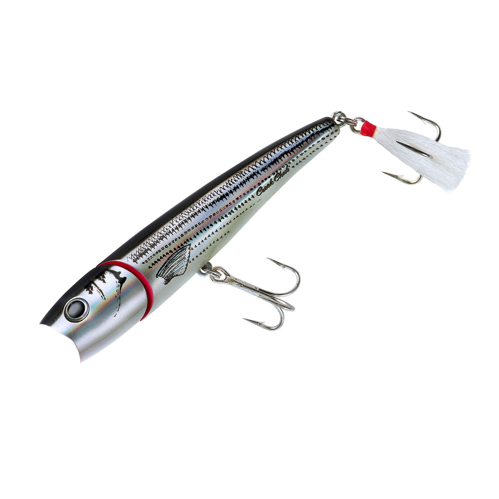 Creek Chub Knuckle Head Jointed Topwater Fishing Lure with Chugging and Popping Action Knuckle Head - 5" Silver/Black Back - BeesActive Australia