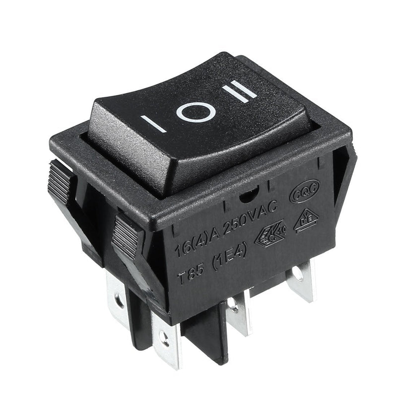 [AUSTRALIA] - uxcell DPDT On/Off/On 3 Position 6Pin Snap Boat Rocker Toggle Switch,Black,AC 16A/125V 16A/250V,for Car,Auto,Boat,Household Appliances 