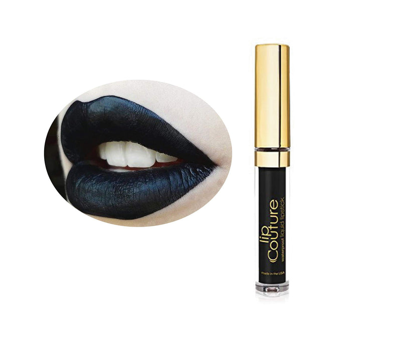 LA Splash Cosmetics Soft Liquid Matte Black Lipstick - LIP COUTURE (Venom) Venom - BeesActive Australia