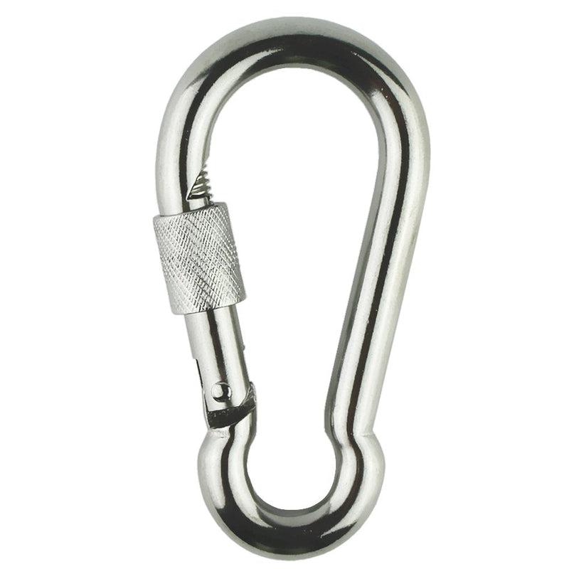 VanFn Screw Lock Carabiner Hook, Locking Carabiners 316 Stainless Steel 1 Pcs 1.77 x 3.54inch - BeesActive Australia