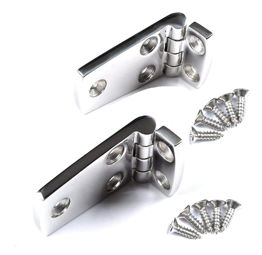 [AUSTRALIA] - Mxeol Boat Shortside Hinges Marine Stainless Steel Heavy Duty 3" x 1-1/2" w/Screws Pair 