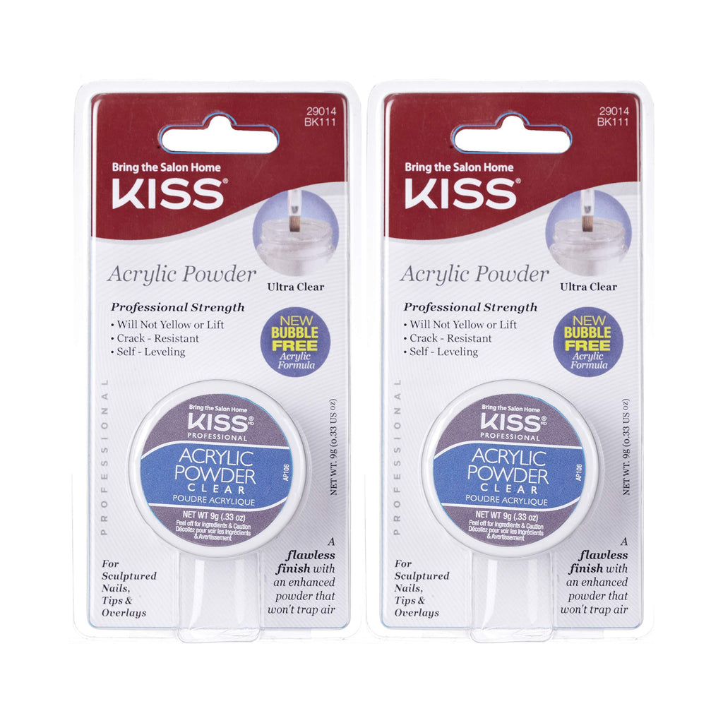 Kiss Acrylic Powder Clear 0.33 Ounce (2 PACK) 2 PACK - BeesActive Australia