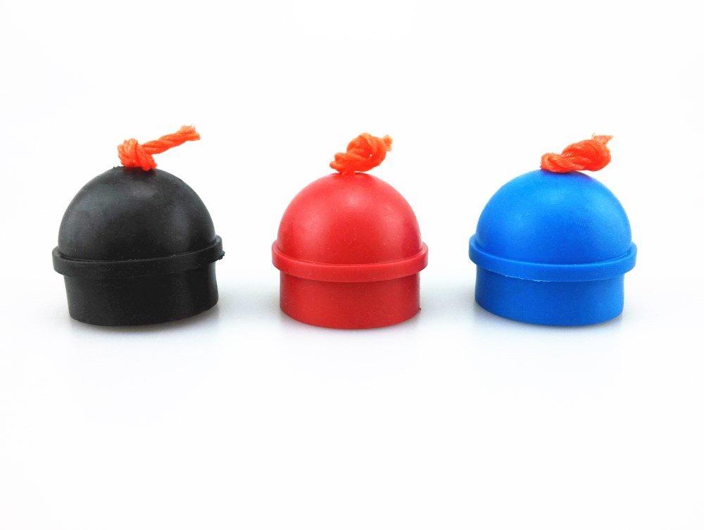 [AUSTRALIA] - HONBAY 3pcs Mix Color Rubber Pool Table Billiard Cue Chalk Holders with String 