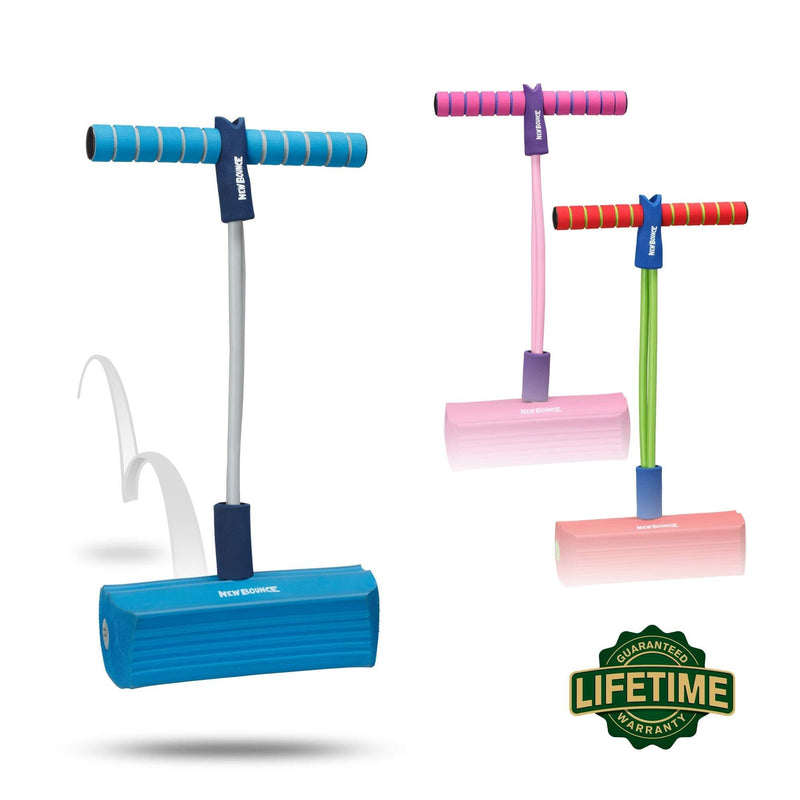 [AUSTRALIA] - New Bounce Pogo Stick for Kids - Foam Pogo Jumper for Boys and Girls Ages 3 to 5 Years -100% Safe, Bouncy Toy for Toddlers, Squeaks with Each Hop Blue 