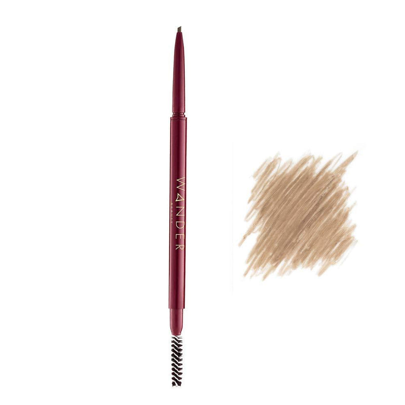 Eyebrow Pencil - Mechanical Pencil for Microblading Look - WANDER BEAUTY FRAME YOUR FACE MICRO BROW PENCIL - Eyebrow Shaper, Precision Eyebrow Pencil & Brow Brush. No smudge eyebrow color and filler. Taupe - BeesActive Australia