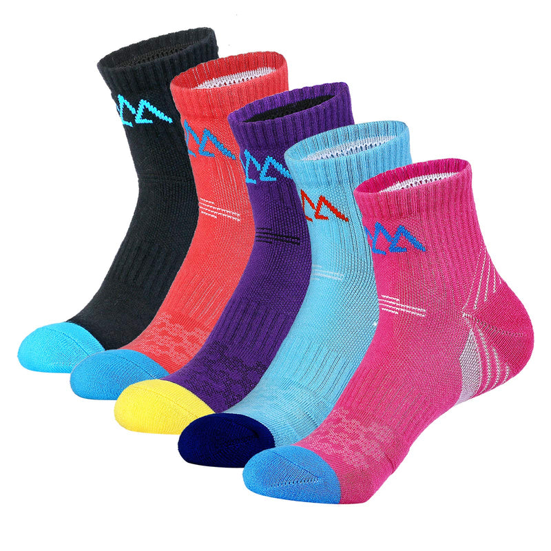 innotree 5 Pack Women's Cushioned Hiking Walking Running Socks, Crew Ankle Socks M (Womens 6-10 Us Size) - BeesActive Australia