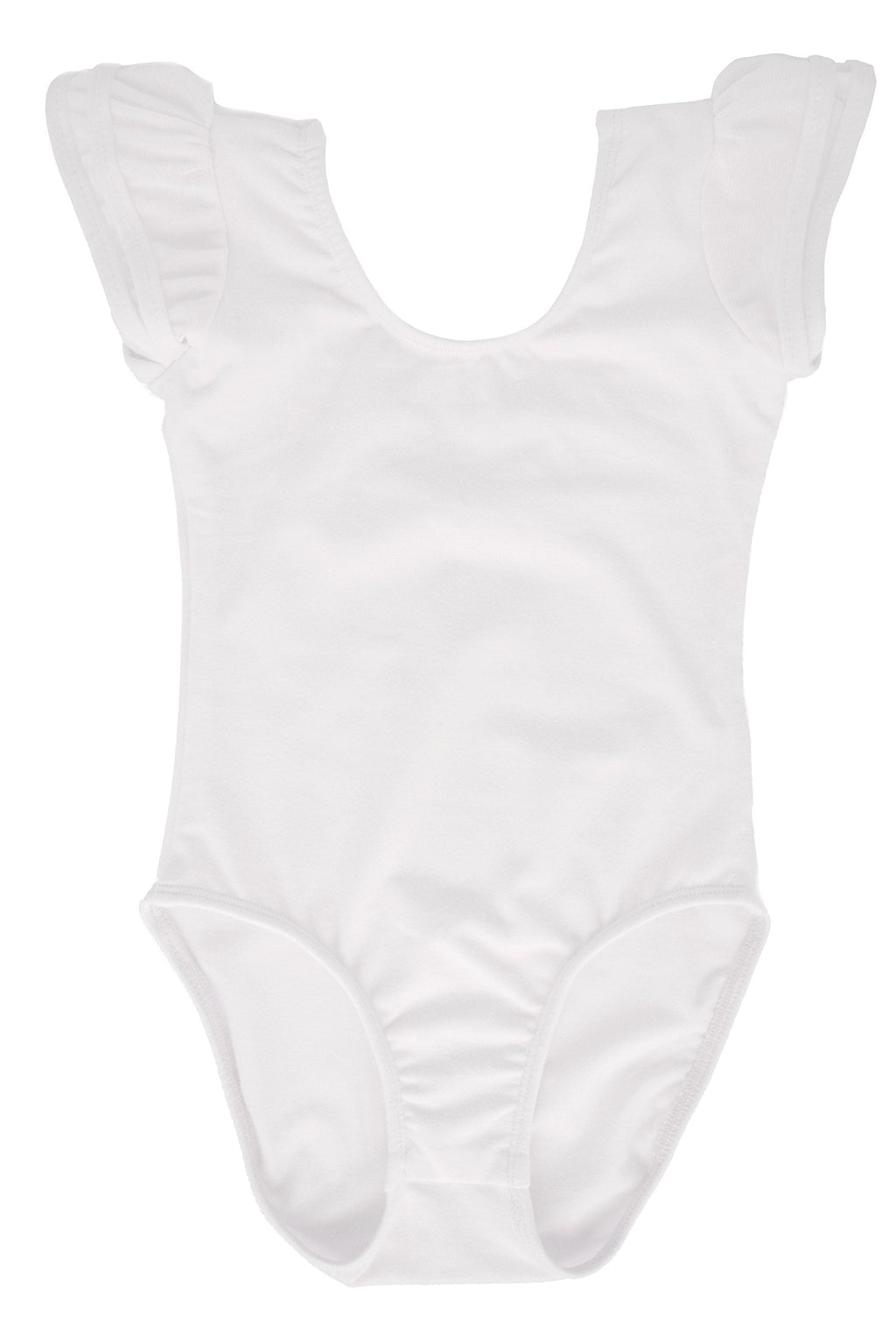 [AUSTRALIA] - Dancina Flutter Short Sleeve Leotard for Girls 4 White 