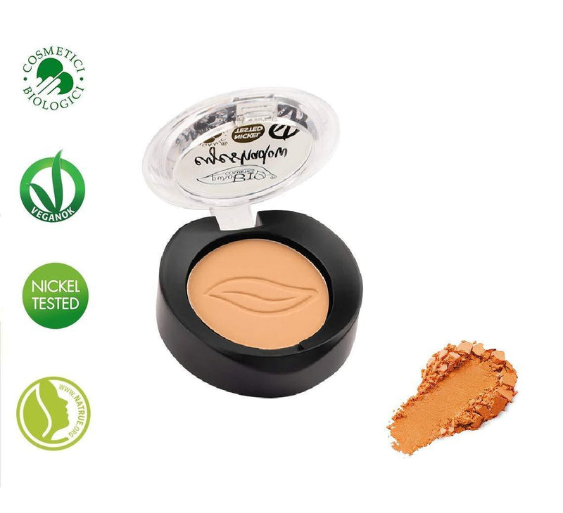 PuroBIO Certified Organic Highly-Pigmented and Long-Lasting Matte Eyeshadow no 12 Peach with Vitamins and Plant Oils. VEGAN.ORGANIC.MADE IN ITALY. - BeesActive Australia