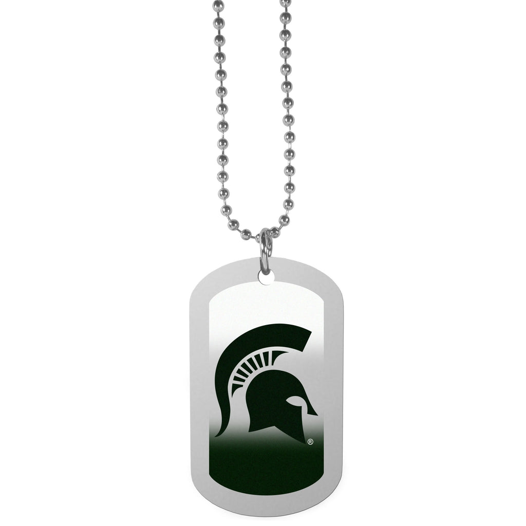 NCAA Siskiyou Sports Fan Shop Michigan State Spartans Team Tag Necklace 26 inch Team Color - BeesActive Australia