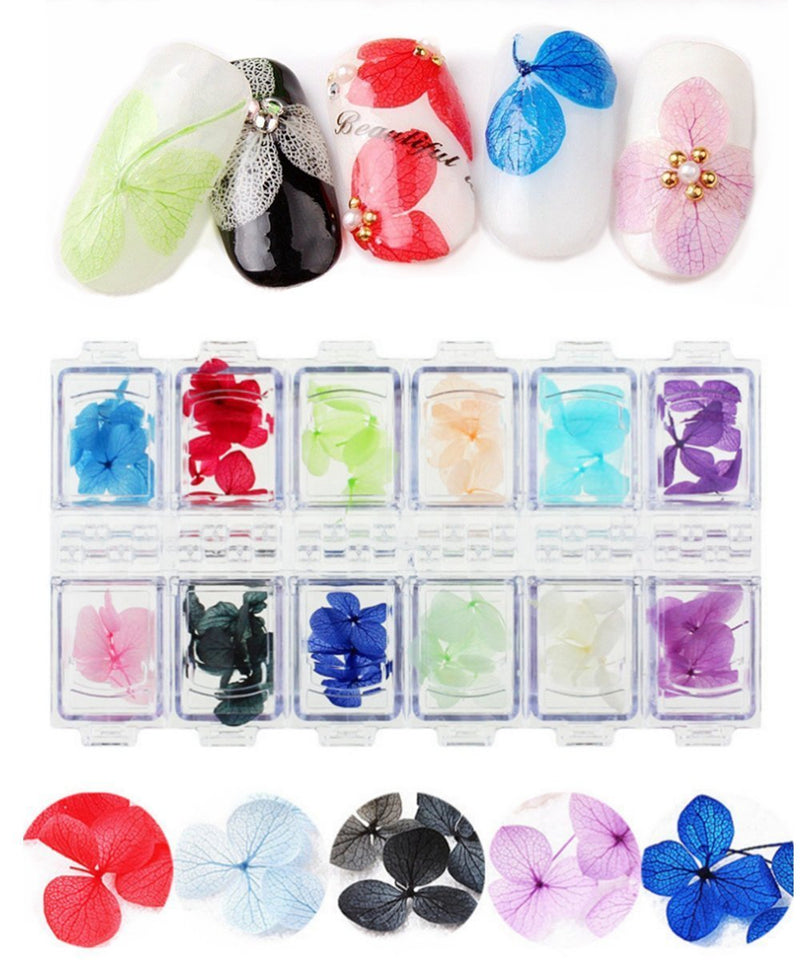 Wehous 2 Packs Nail Art Dry True Flower Nail Stickers Decoration 3D Kit - BeesActive Australia