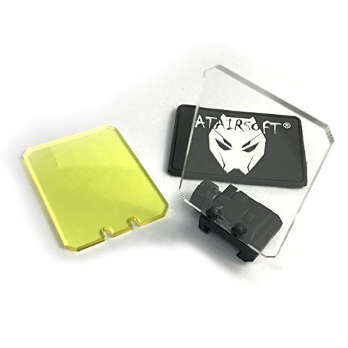 ATAIRSOFT Airsoft Dot Sight Reflex Scope Square Shape Screen Protector 20mm QD Mount BK - BeesActive Australia