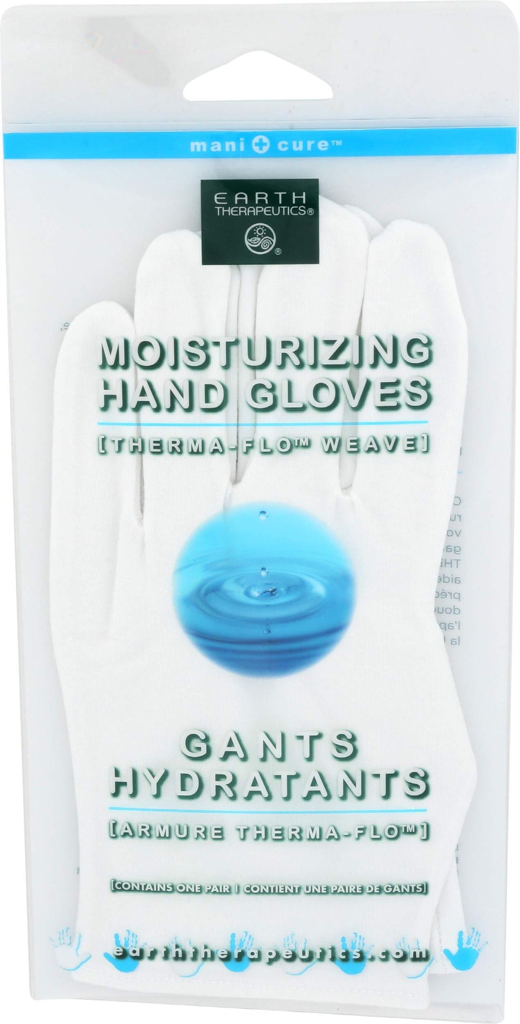 Earth Therapeutics, Gloves Moisturizing White, 1 Count - BeesActive Australia