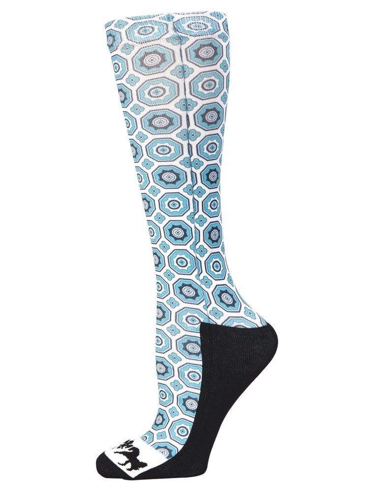Equine Couture Kelsey Padded Boot Socks Aqua One Size - BeesActive Australia
