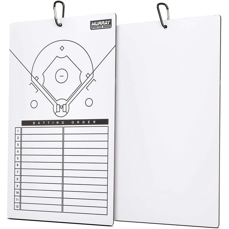 Murray Sporting Goods Dry Erase Baseball Coaches Clipboard - White Baseball Coach Lineup Board | Perfect Coaches Gift for Baseball & Softball Coaches - BeesActive Australia