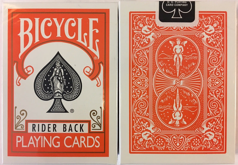 [AUSTRALIA] - Bicycle Orange Rider Back Playing Cards Poker Size Deck USPCC 