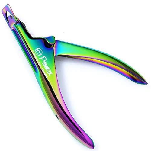 ProMax Acrylic Tip Cutters -Ergonomic Style False Nail Tip Clipper Cutters Trimmers Nail Tips Slicers Manicure & Pedicure Nail Art Tools Stainless Steel With very Attractive Colours-Titanium-130-10005 - BeesActive Australia