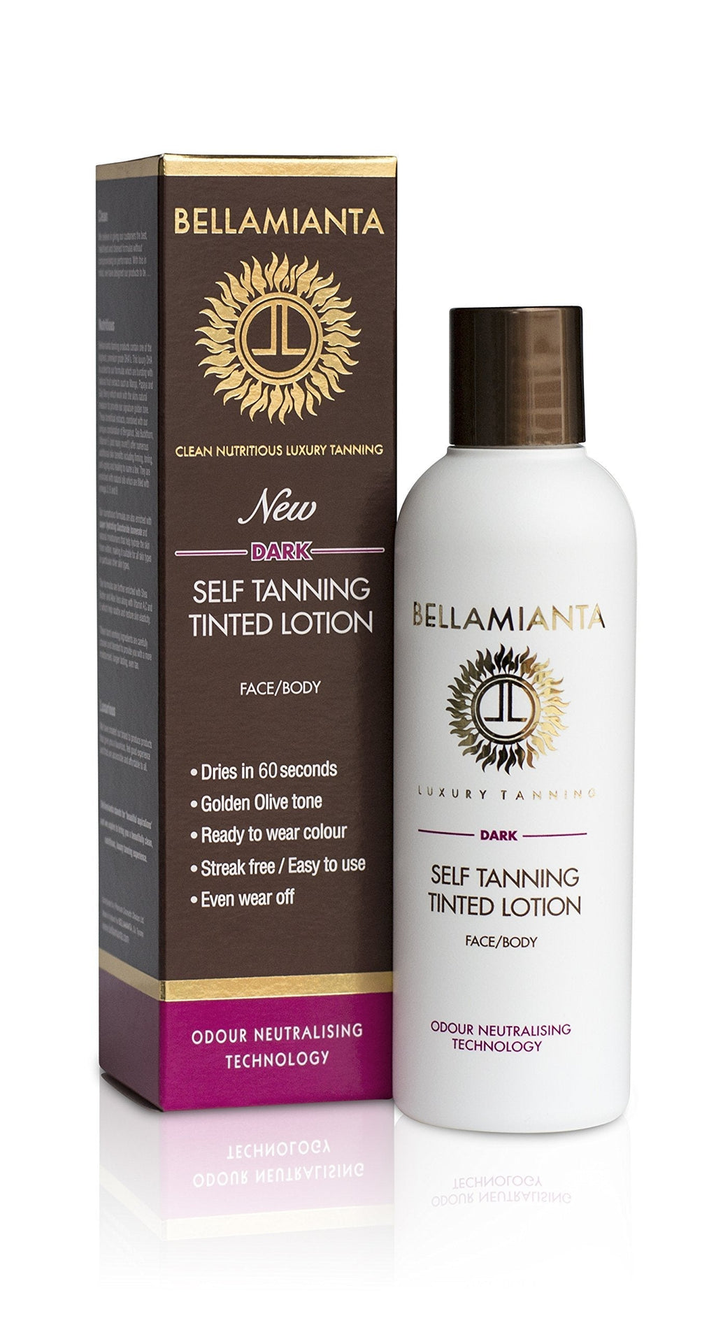 Bellamianta Self Tanning Tinted Lotion - Dark, 6.76 oz (BEL-TAN-011) - BeesActive Australia
