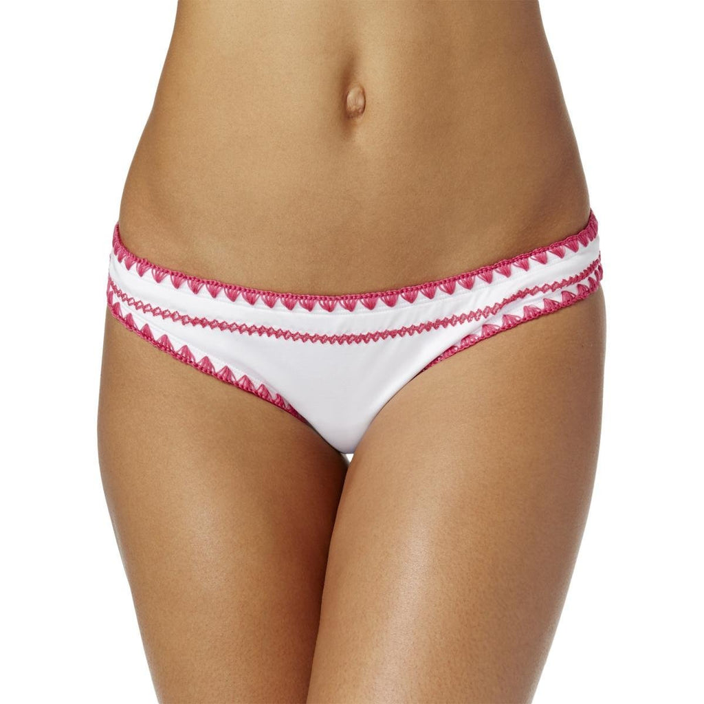 [AUSTRALIA] - Bar III Womens Blanket Stitch Bikini Swim Bottom Separates White XL 