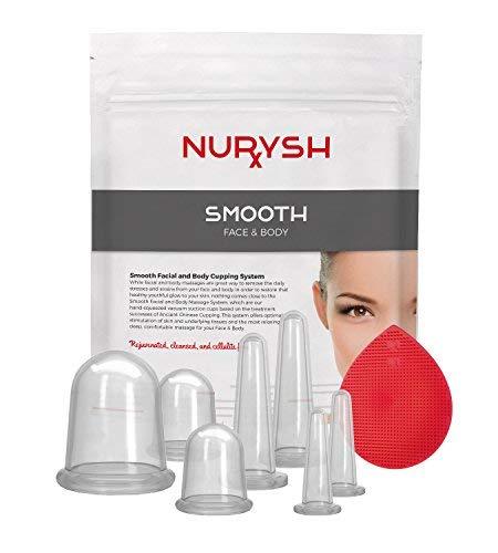 SMOOTH by Nurysh Face & Body Cupping Therapy Set – Deep Tissue Skin Massage Therapy System, 7 Silicone Detox Suction Cups for Cellulite & Wrinkles – Massaging Tools Tone, Tighten, Plump, Firm - BeesActive Australia