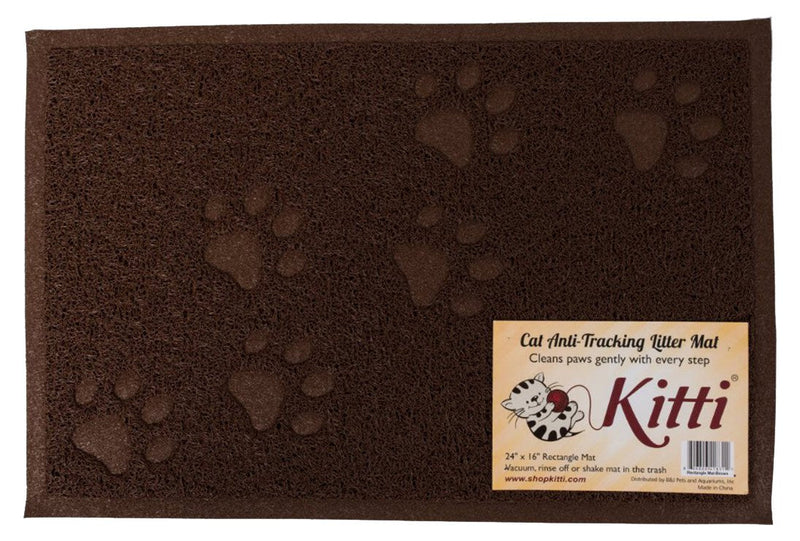 Kitti Cat Litter Anti Tracking Mats, Rectangle, Brown - BeesActive Australia