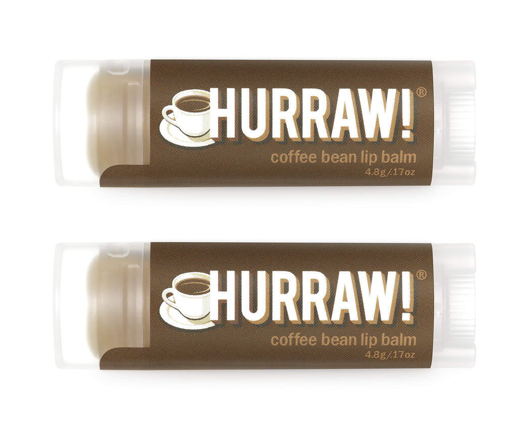 Hurraw! Coffee Bean Lip Balm, 2 Pack: Organic, Certified Vegan, Cruelty and Gluten Free. Non-GMO, 100% Natural Ingredients. Bee, Shea, Soy and Palm Free. Made in USA - BeesActive Australia