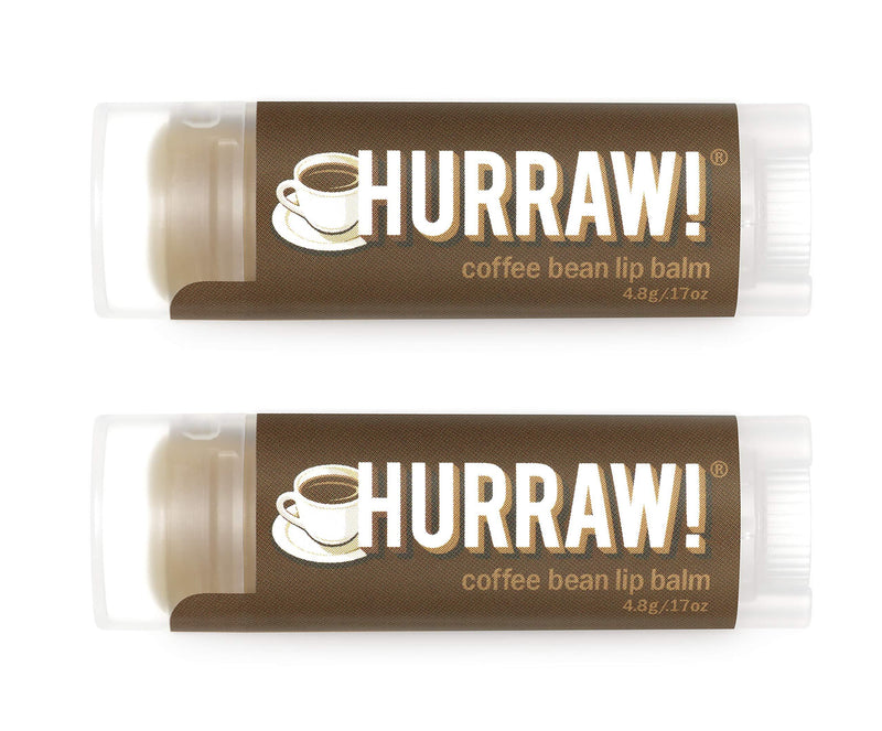 Hurraw! Coffee Bean Lip Balm, 2 Pack: Organic, Certified Vegan, Cruelty and Gluten Free. Non-GMO, 100% Natural Ingredients. Bee, Shea, Soy and Palm Free. Made in USA - BeesActive Australia