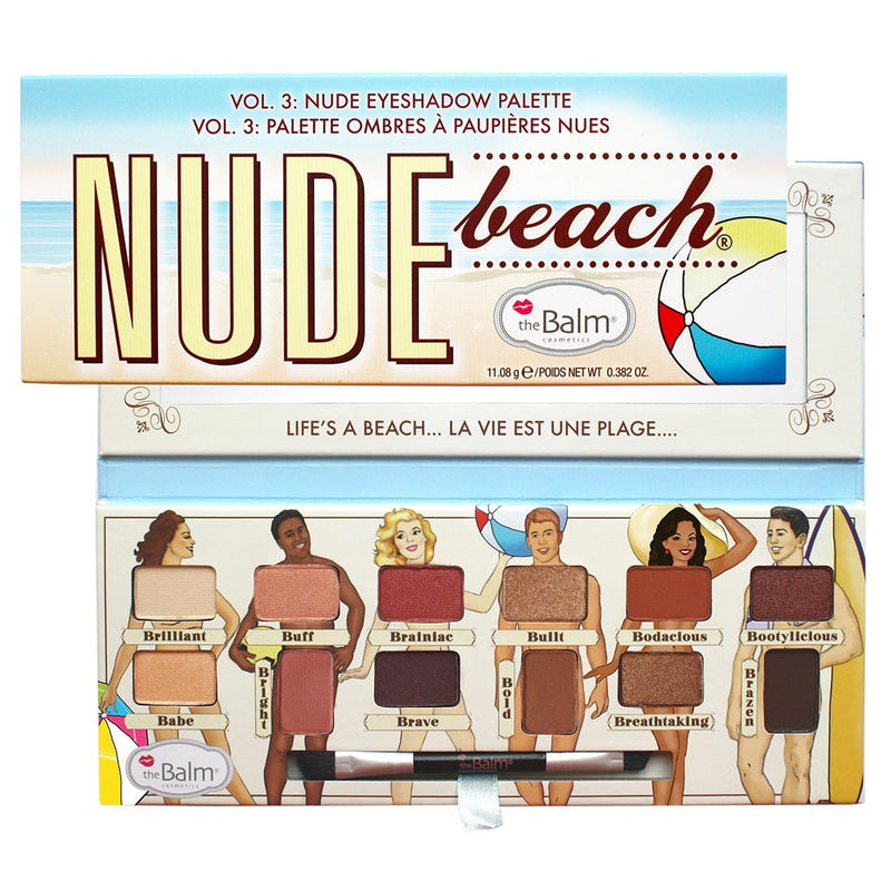 theBalm Nude Beach Eyeshadow Palette, Durable Long-Lasting, Professional Cosmetic Set, 12 Eye-Popping Shades, Triple-Milled Pigments 0.382 Oz - BeesActive Australia