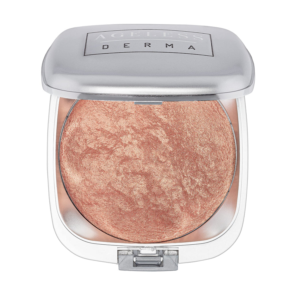 Ageless Derma Baked Mineral Makeup Healthy Blush with Botanical Extracts (Apricot Swirl) Made in USA. Highlighter Makeup Apricot Swirl - BeesActive Australia