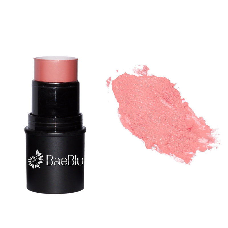 BaeBlu Organic Cheek Tint, 100% Natural Vegan Gluten-Free Cream Blush Stick, Made in USA, Rosé Rosé - BeesActive Australia