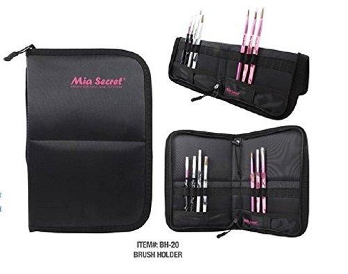 Mia Secret Nail Brush Holder - Case - Pouch - New Arrival ! Larger Size - Black - BeesActive Australia