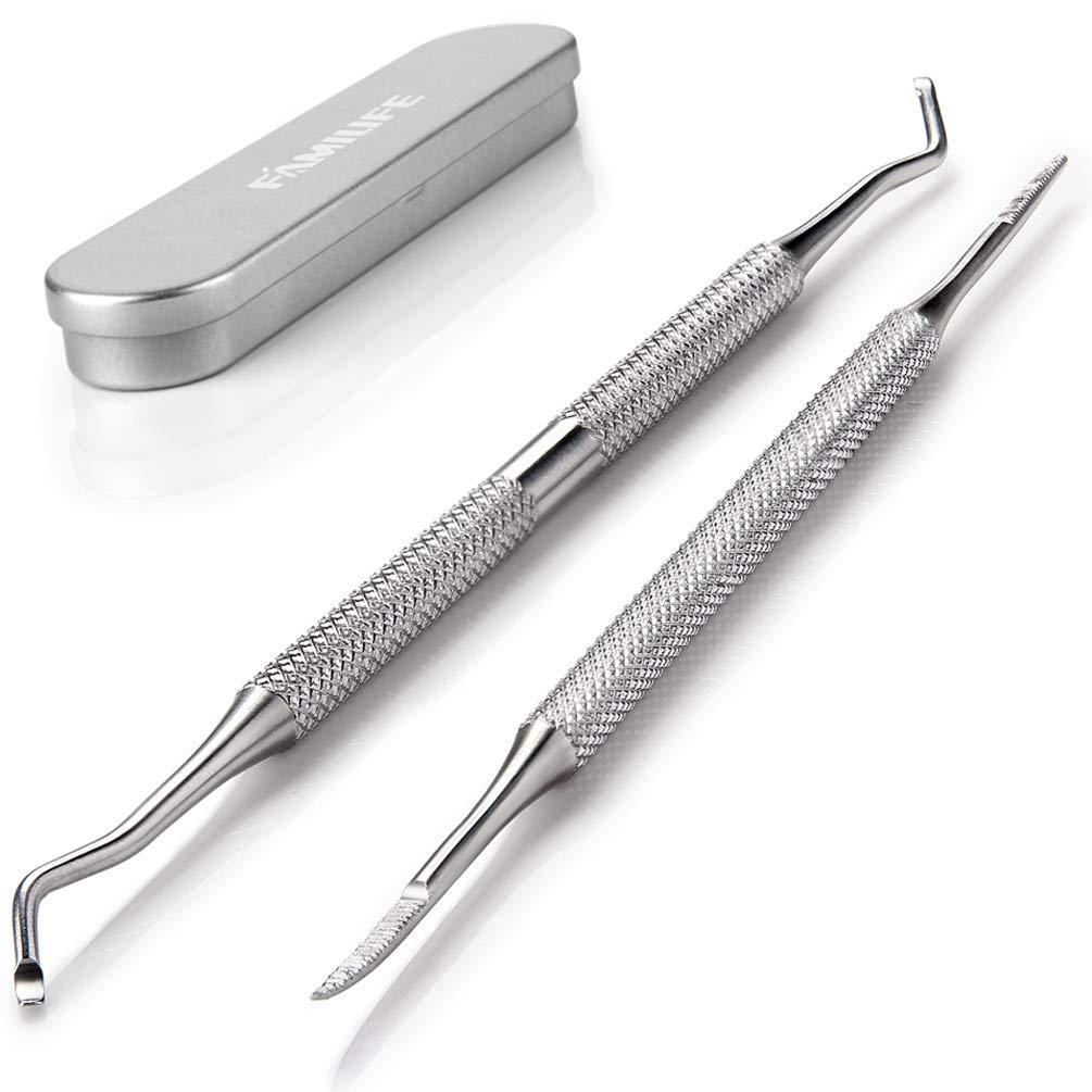 FAMILIFE L07 100% Stainless Steel Ingrown Toenail File and Lifter Double Sided with Storage Case (Ingrown Toenail File) - BeesActive Australia