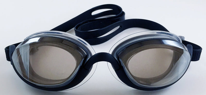 Snake & Pig Basilisk Swimming Goggles, Comfortable Fit for Adult Men Women Youth Kids Children (Black with clear metallized lens) - BeesActive Australia