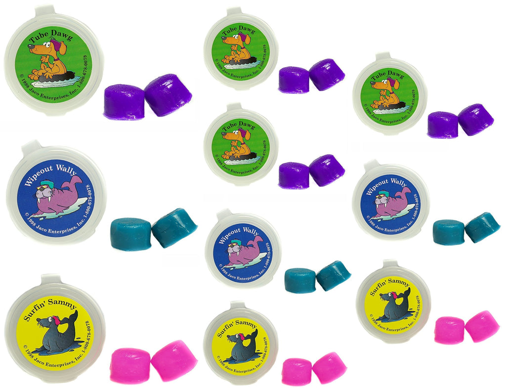[AUSTRALIA] - Putty Buddies Ear Plugs 10-Pair Pack - Soft Silicone Ear Plugs for Swimming & Bathing - Invented by ENT Physician - Block Water - Premium Swimming Earplugs - Doctor Recommended Purple/Teal/Magenta 