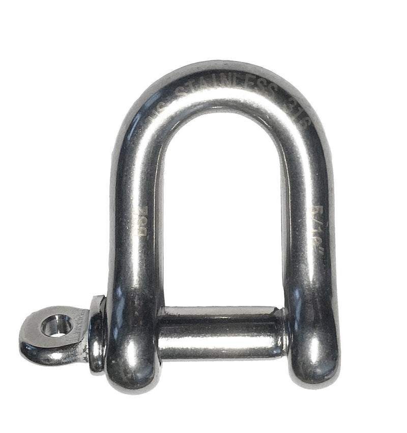 Stainless Steel 316 Forged D Shackle Marine Grade 5/16" (8mm) Dee - BeesActive Australia
