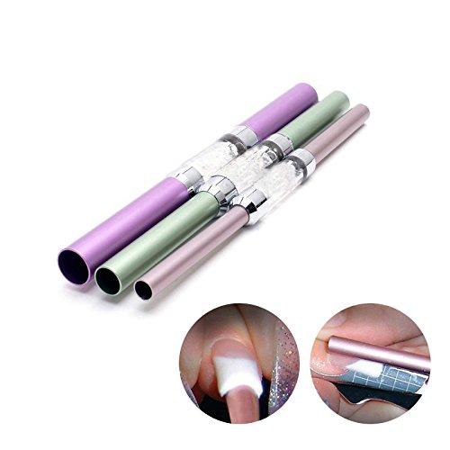 3PCS Nail Art C Curve Rod Stick Set Crystal Acrylic Rhinestone Design for Acrylic Gel Nail Shapping Tools - BeesActive Australia