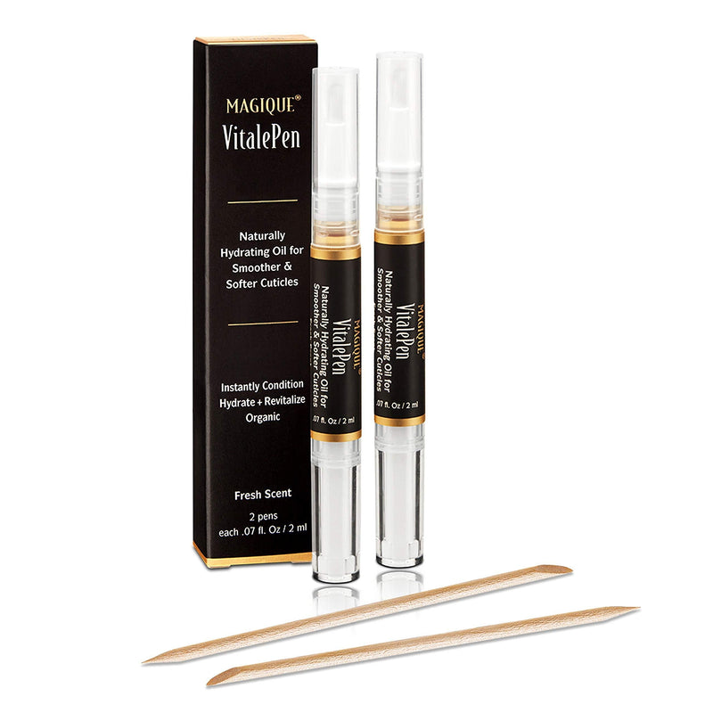 Cuticle Oil Pen For Nails - Nail Oil Pen - Cuticle Oil For Nail - Nail Oil For Manicure - Nail Care Oil Pens With Vitamins A & E - 1 Box Includes 2 Pens - Magique VitalePen .14oz 2 Pack - BeesActive Australia