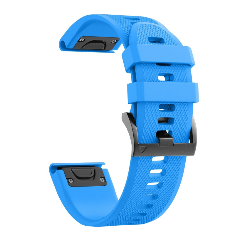 ANCOOL Compatible with Fenix 5 Band Easy Fit 22mm Width Soft Silicone Watch Strap Replacement for Fenix 5/Fenix 5 Plus/Forerunner 935/Approach S60/Quatix 5 - Blue - BeesActive Australia