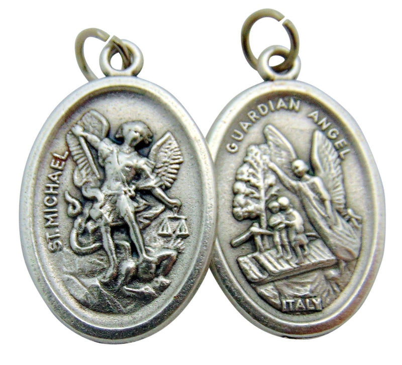 CB Catholic St Michael Medals Bulk Lot Set of 10 Metal Saint Pendants from Italy - BeesActive Australia