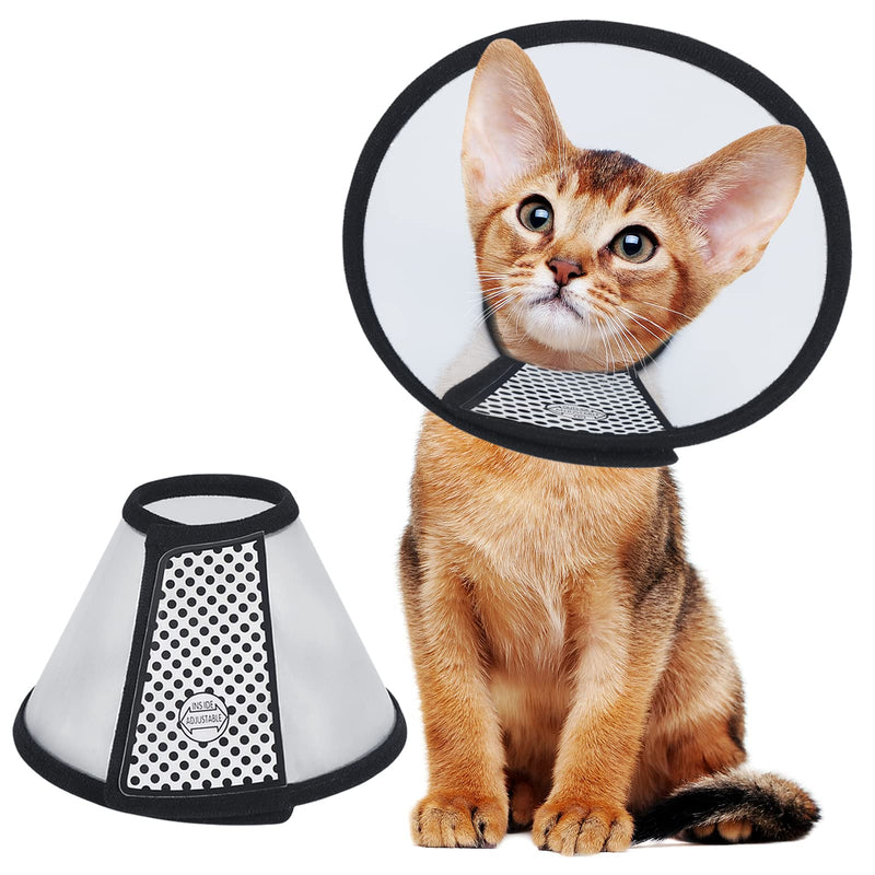 Vivifying Cat Cone, 3 Sizes of Adjustable Recovery Pet Cone Lightweight Plastic Elizabethan Collar for Cats, Kittens, Small Dogs and Rabbits M（Neck: 7.2-9.0 in） - BeesActive Australia