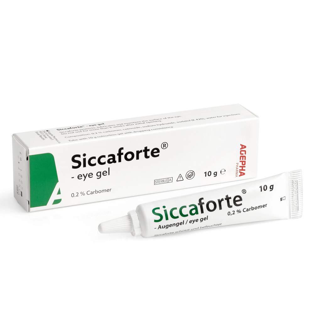 Siccaforte Eye Gel for Dry Eyes | Intensive Dry Eye Gel with Carbomer | Smooth, Moisturizing and Healing for Fresh Eyes | Soothes Irritated and Sore Eyes | Suitable for Day Time Use | Long Term Relief 0.35 Ounce (Pack of 1) - BeesActive Australia