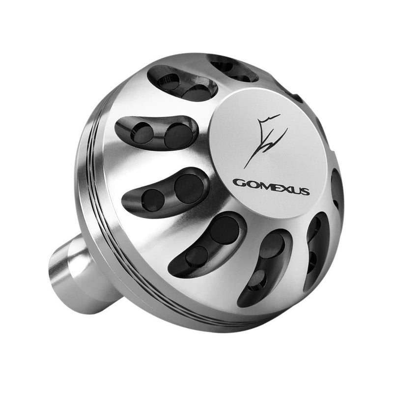 [AUSTRALIA] - GOMEXUS Power Knob Compatible for Shimano Stradic CI4 Sahara FI Daiwa Ballistic LT Exceler LT Spinning Reel Handle Replacement Direct Fitment Metal silver black 38mm 