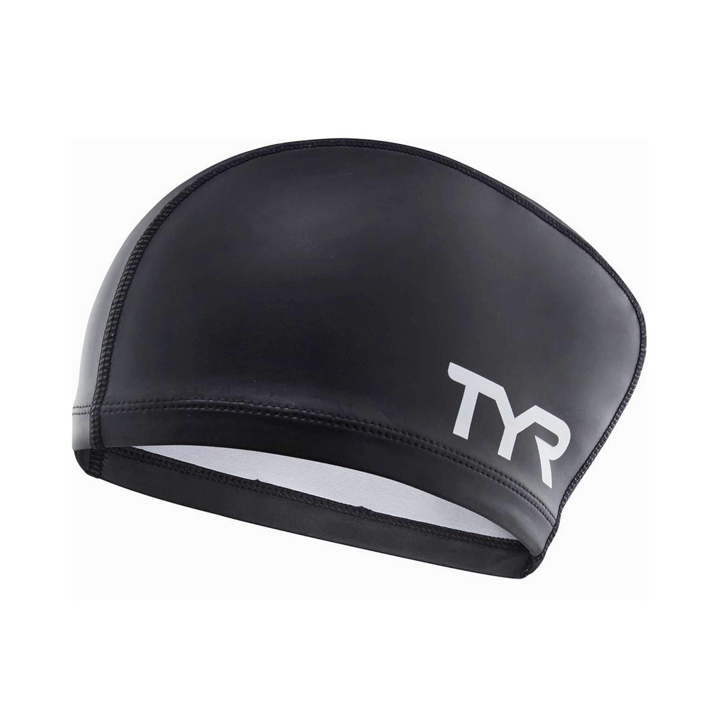 TYR Long Hair Silicone Comfort Swim Cap One Size Black - BeesActive Australia